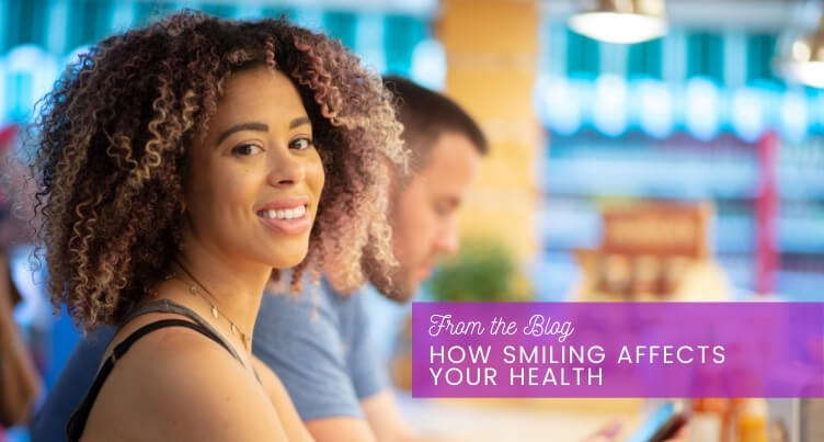 Woman smiling warmly
