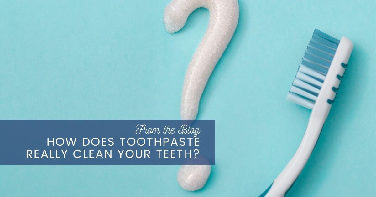 Toothbrush with a stripe of toothpaste