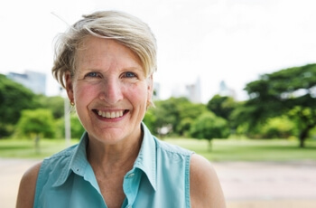 Older woman smiling