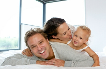 Family smiling together