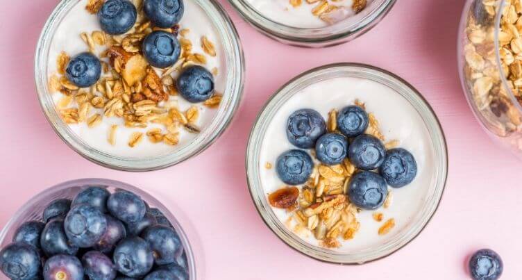 Healthy yoghurt and fruit parfait