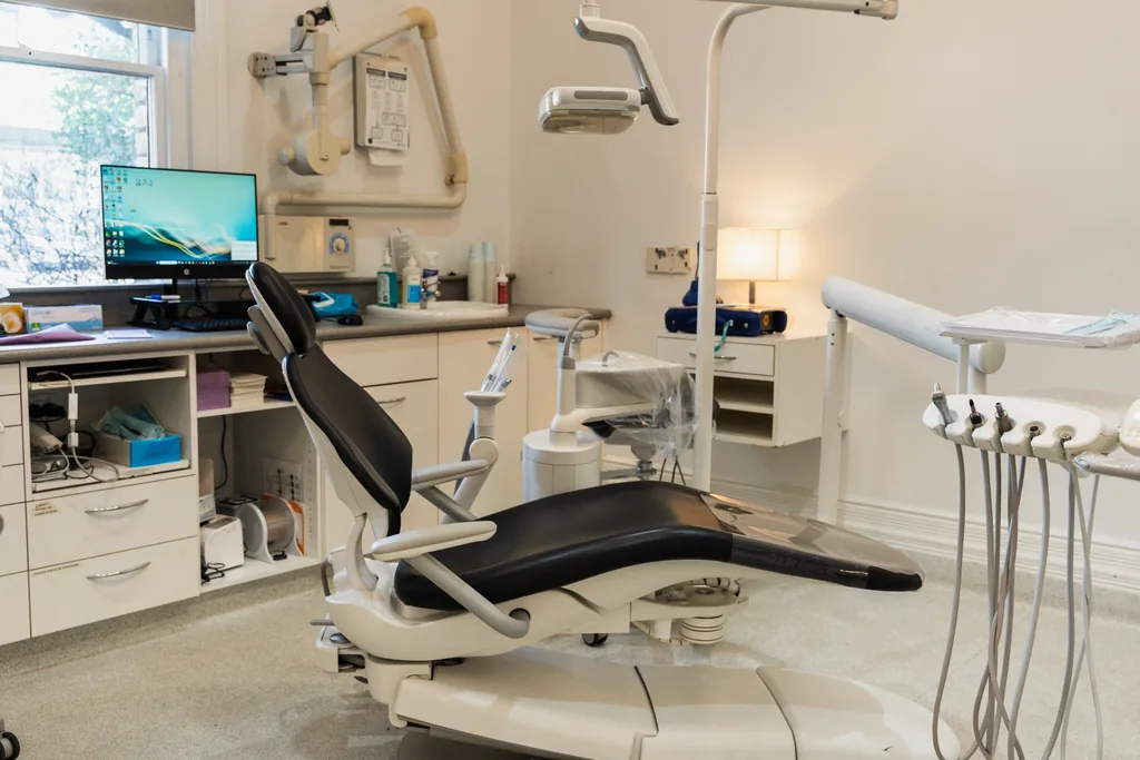 Treatment room at TMJ Therapy Centre Toorak where MLS laser therapy is delivered